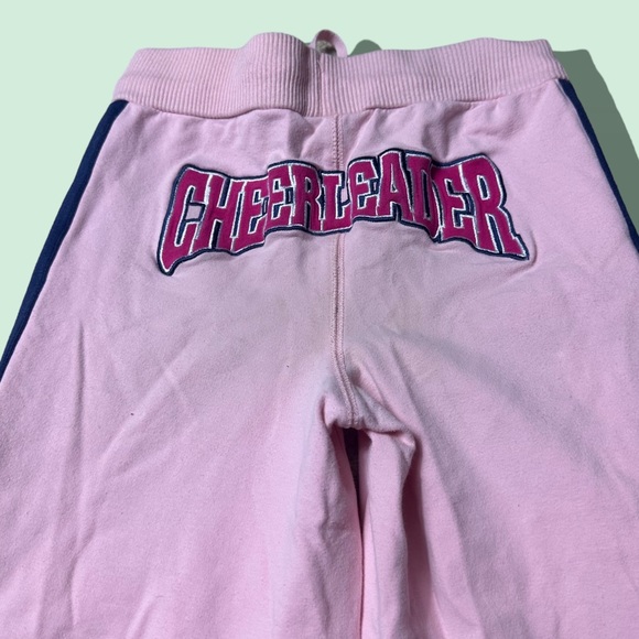 Vintage Kids Walt Disney World Minnie Mouse Cheerleader Pink Sweatpants Sz Med - Picture 8 of 9